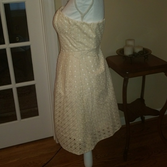 J.Crew ivory Hayley strapless dress 00 - Picture 3 of 4